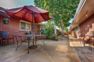 the patio of the Lakeside Post Acute facility