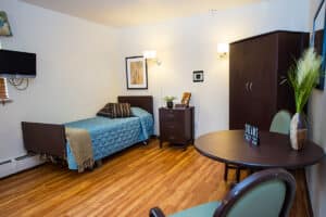 semi-private room at the Lakeside Post Acute facility