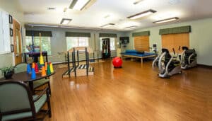 therapy gym at the Lakeside Post Acute facility