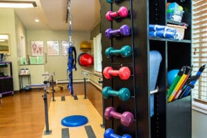 therapy gym at the Lakeside Post Acute facility