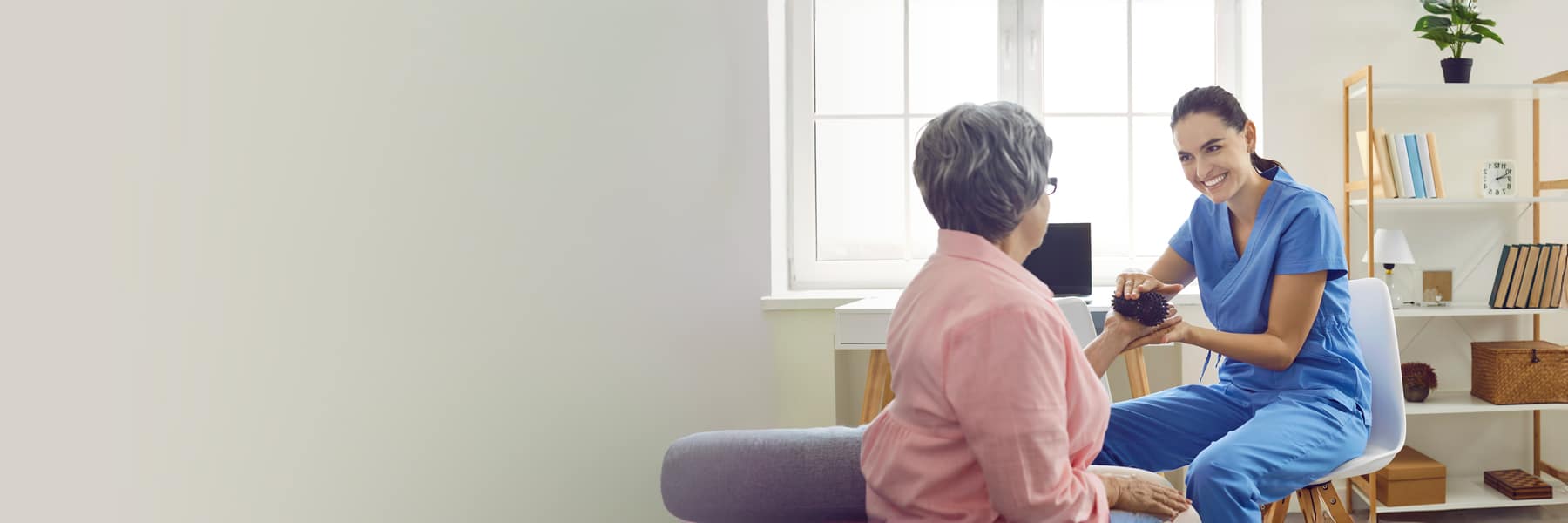 Lakeside Post Acute skilled nurse working with resident